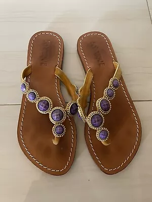 Mystique Purple Sandals Flip Flops Size 6 • $24.99
