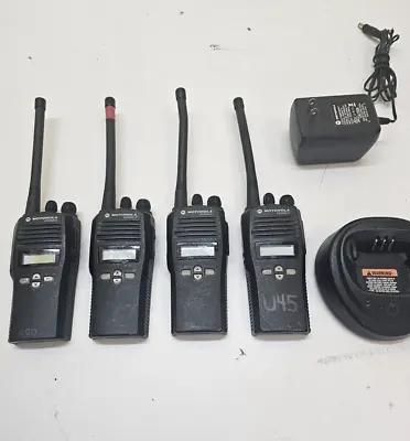 FOUR Motorola CP200 XLS 146-174 MHz VHF Two Way Radio AAH50KDF9AA5AN • $399.99