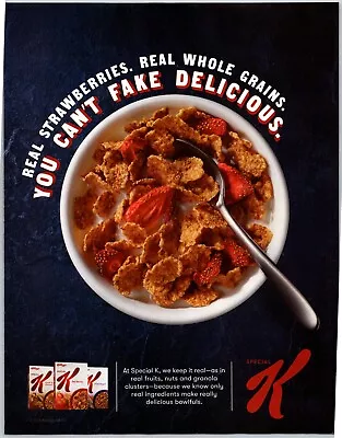 2019 Kellogg's Special K Cereal Real Fruits Nuts Granola Clusters Print Ad • $24.60