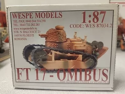 1:87 FT 17 - OMIBUS TANK Wespe Models- Resin Kit #87034.2 • $45.52