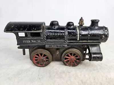 Ives # 11 Windup Clockwork Steam Engine Locomotive - Cast Iron-For PARTS/REPAIR • $45