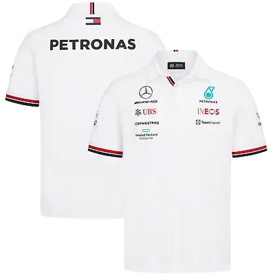 £44.50 • Buy Mercedes AMG Petronas F1 Team Polo Shirt White Men's 2022 Free UK Shipping