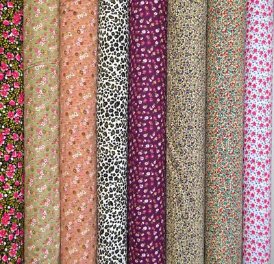 Patterned Needle Cord Fabric Cotton Babycord Floral Corduroy 21 Wale • £5.99