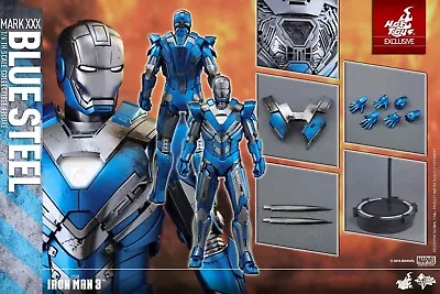 Hot Toys Mms391 Iron Man 3: Mark Xxx Mark 30 Blue Steel Armour New • $849.99