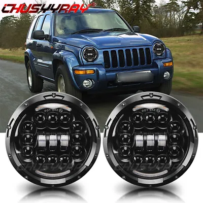 DOT 7  Inch LED Headlights DRL Turn Signal Combo Fit 2003-2007 Jeep Liberty • $84.99