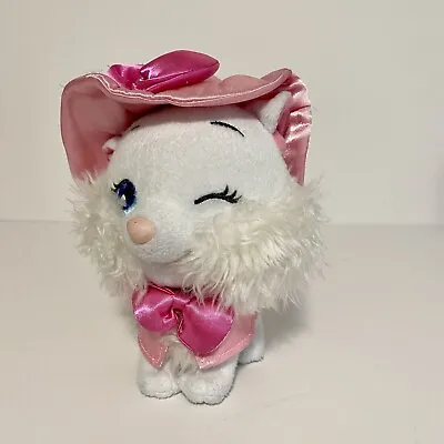 Disney Marie Plush AristoCats Pink Satin Hat Bow Stuffed Animal Kitty Cat 7” Toy • $29.99
