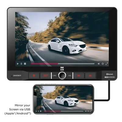 Dual DM90MIR 9  Single-DIN Bluetooth Digital Media Receiver USB Screen Mirroring • $114.99