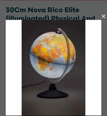 30cm Nova Rico Elite (illuminated) Globe Physical And Political Features • £45