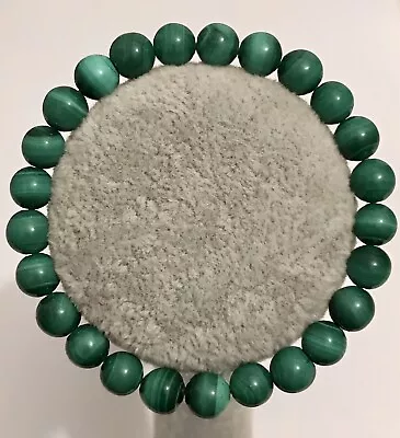 Malachite Beaded Stretchy Bracelet Using 8mm Beads • £10