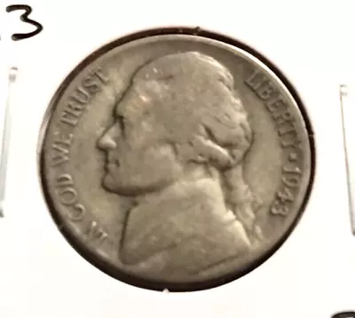 1943 D  Jefferson War Nickel Coin - KM#192A - .350 Silver  -   (SI#0059) • $2.50