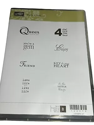 NEW Stampin' Up! You're A Gem Rubber Mount Stamp Set Card Making Queen Friend • $7.99