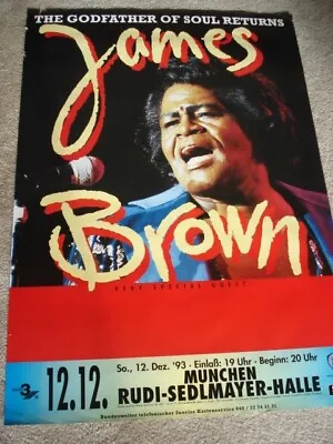 James Brown  The Godfather Of Soul Returns  1993 Munich Germany Concert Poster • $55.55