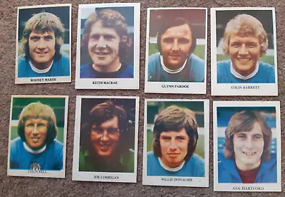 8 X Manchester Evening News Stickers 1974/75  All Manchester City Players • £4