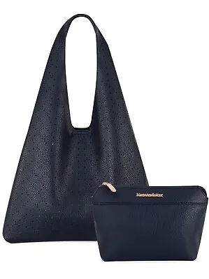 Montana West Leather Slouch Hobo Handbag Shoulder Bag Purse Navy Blue • $15