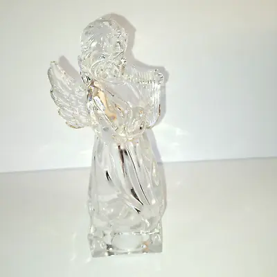 Mikasa Full Lead Crystal Angel Playing Harp Herald Collection Germany 8 In Decor • $15