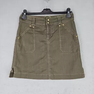 Kuhl Mini Skirt Womens Size 6 Green Denim Chic Outdoor Wear Mountain Logo Travel • $28.48