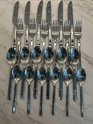 Henckels Madison Square 24 Pc Lot Flatware Knife Fork Spoon • $34.99