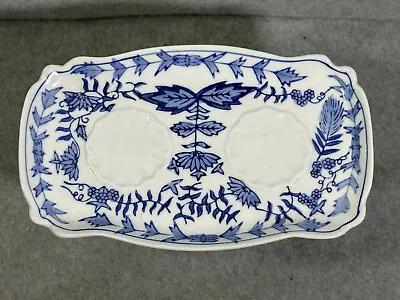 Blue And White Porcelain Calligraphy Desk Set Tray  Vintage • $11.05