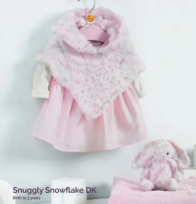 BABY KNITTING PATTERN  Hooded Poncho And Bunny Toy  0/3m To 3yrs  Dk • £1.99