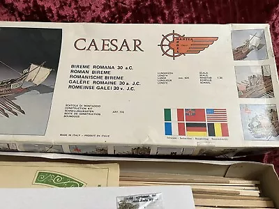 Mantua Caesar Bireme Romana 30 Wooden Model Kit Brand New Open Box! #770 • $210