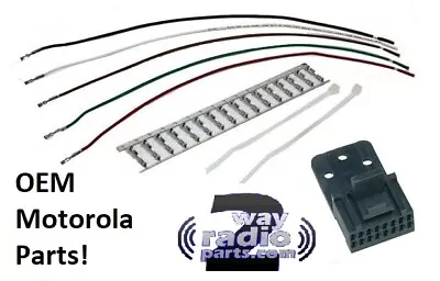 Motorola HLN9457AR HLN9457 16-Pin Accessory Connector Kit CM200 CM300 M1225 LS • $13.95