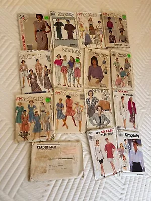 LOT 15 VINTAGE PATTERNS WOMEN Shirts Dresses McCalls SIMPLICITY 1970's 80's • $17
