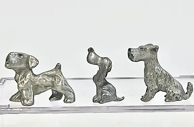 Lot Of 3 Miniature Pewter Dog Figures/figurines Scotties/setters & Hound • $7.99