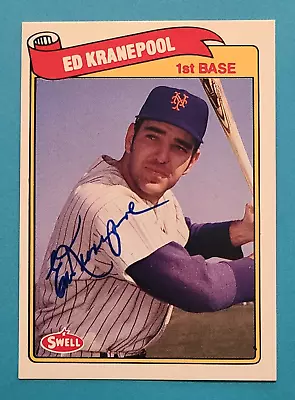 ED KRANEPOOL (WS) Signed 1989 Swell Greats #28 New York Mets Autograph Auto HOF • $8.99