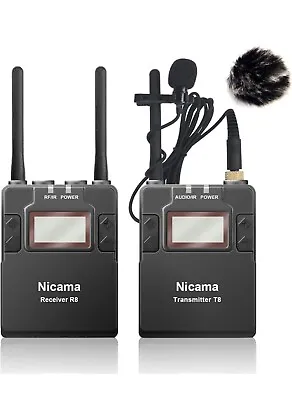 £59 • Buy Nicama WLM8 Wireless Lavalier Microphone Compatible With DSLR Camera Nikon Sony 