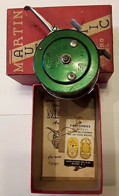 Vintage Martin Automatic Fly Fishing Reel In Original Box With Paperwork. • $50