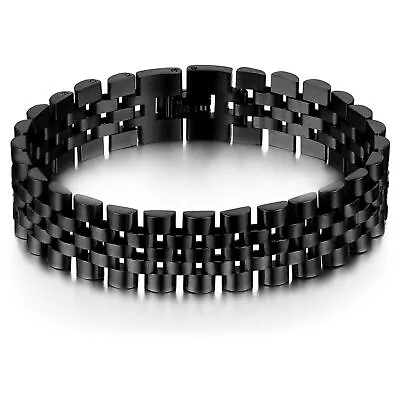 Stainless Steel Mesh Link Chain Bracelet Bangle Mens Father's Day Jewelry Gift • $15.80