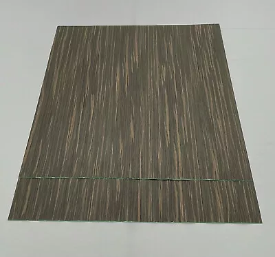 Composite Macassar Ebony Wood Veneer 1/42 Thick. 2 Sheets (23” X 24”) 7.5 Sq Ft • $24.99