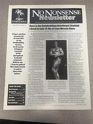 Early NO NONSENSE NEWSLETTER Bodybuilding Muscle Booklet Volume 8 #2 • $7.49