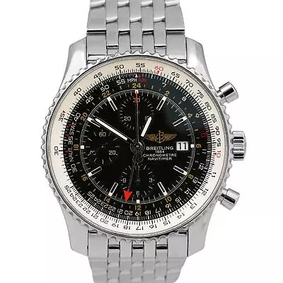 MINT PAPERS Breitling Navitimer World GMT Steel 46mm A24322 Chronograph BOX • $4493.44