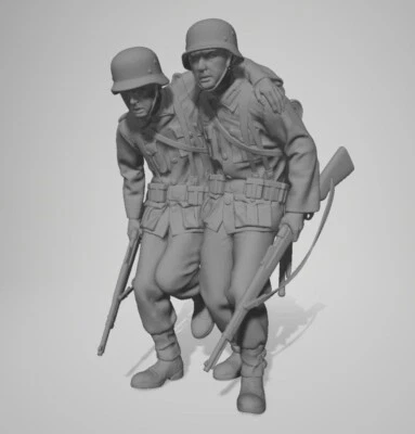 £30 • Buy NEW.FIG#52-1/16-120MMscale-WW2 GERMAN SOLDIER HELPING WOUNDED COMRADE.FREE P+P