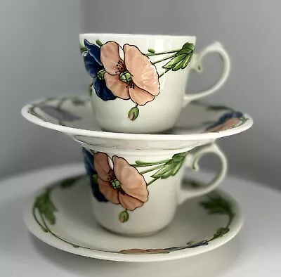 Villeroy & Boch Amapola Set Of 2 Cups & Saucers; Excellent Condition • $14.50