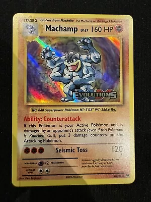 MACHAMP - 59/108 - EVOLUTIONS PRE RELEASE Holo Pokemon • £8.50