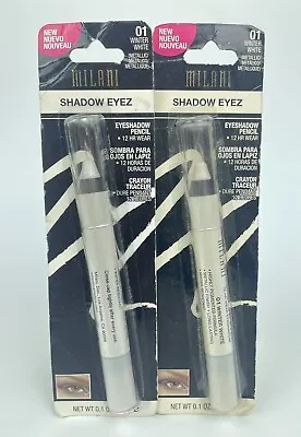 Lot Of 2 Milani Shadow Eyez Eyeshadow Pencil 01 Winter White • $9.95