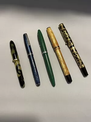 Lot Of 5 Vintage Fountain Pens Restoration Parts Repair • $35.50