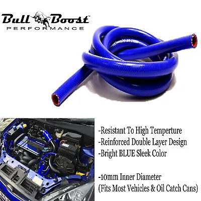 10mm 3/8  BLUE Vacuum Silicone Hose Racing Line Pipe Tube 4 Feet Per Order • $12.99