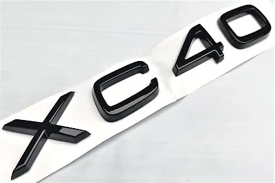 Black Xc40 Fit Volvo Rear Trunk Tailgate Emblem Badge Decal Nameplate Letters  • $22.99