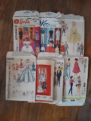 Vintage Barbie & Ken Doll Sewing Patterns • $3.99