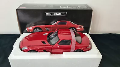 2010 Mercedes SLS AMG C197 With Gullwing 1/18th Minichamps {red} Car 100-039020 • $149.90