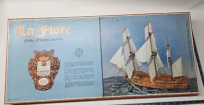 Vintage La Flore Wood Ship Model Kit French Frigate 1790 Scale 1:70 STEINGRABER • $298.86