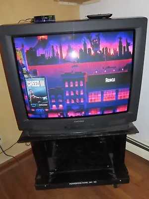 Crt Tv With Stand And Remote 32  Mitsubishi Cs-31305 Retro Gaming Tv - Pick Up • $200