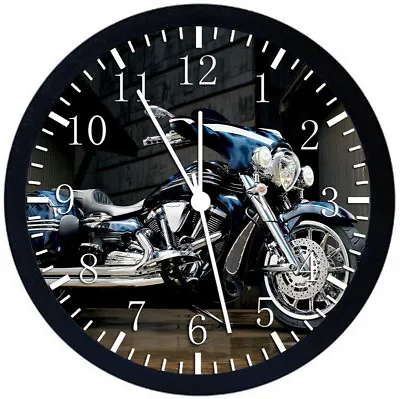 Yamaha Motorcycle Black Frame Wall Clock Nice For Decor Or Gifts W187 • $19.95