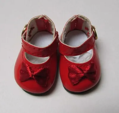DOLL Shoes 44mm RED Elegant Ankle Straps (Patent) Ellowyne Patience & NuMood • $8.80
