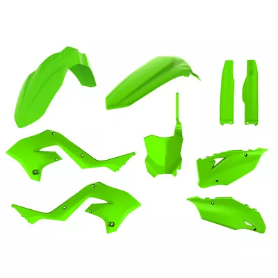 Polisport Restyle Plastic Kit Set NEW Style Lime Green KX250 04-07 KX125 04-05  • $168.05