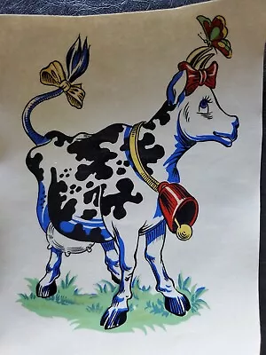 Vintage Cow Decals For Ceramics 5.5  Set Of 2 • $3.95