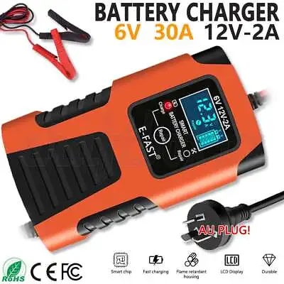 6V/12V Maintainer Trickle Battery Charger For Car Motorcycle Lawn Mower Repair • $24.55